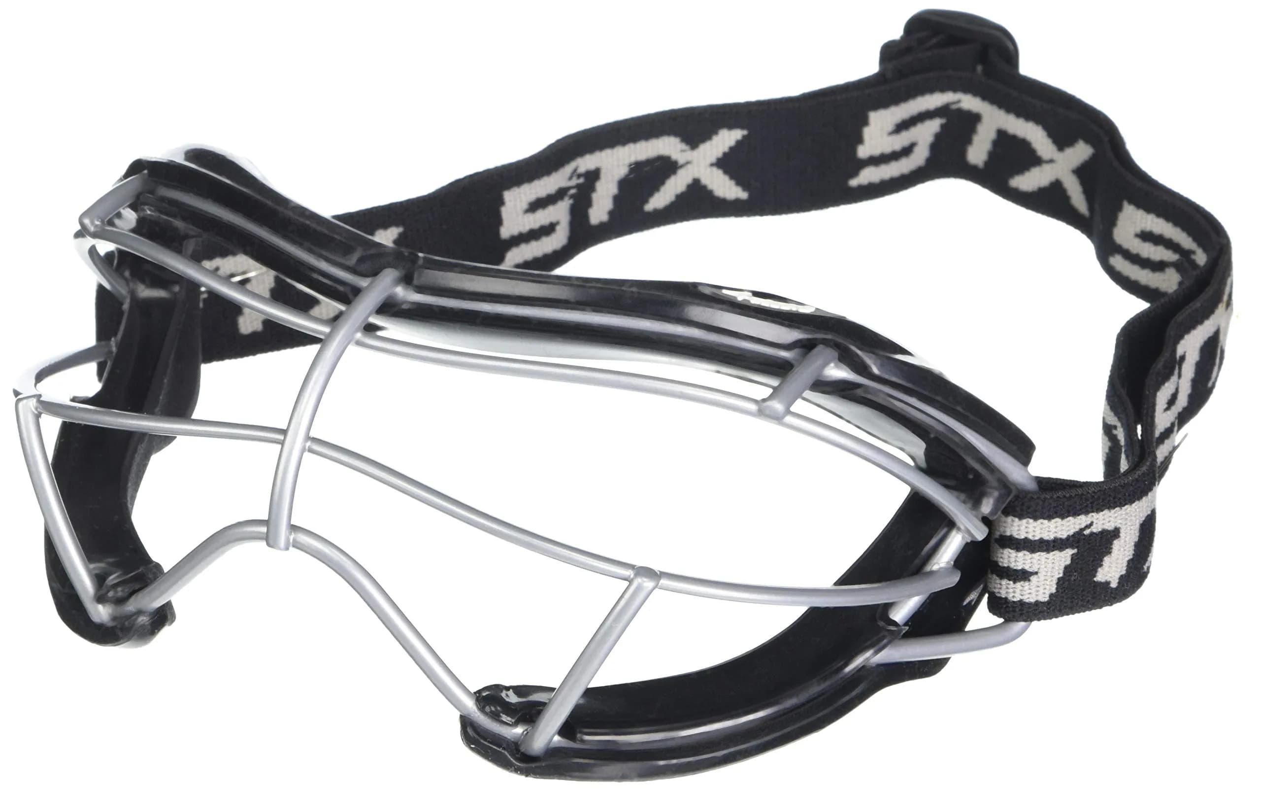 STX 4Sight+ S Adult Lacrosse Goggles Navy | SEI Certified ASTM F3077-177 — Black