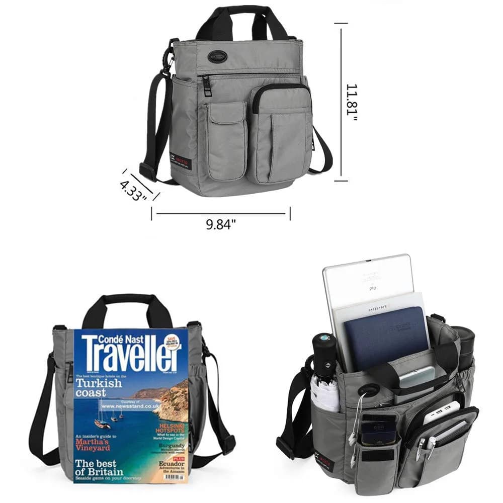 AlwaySky Crossbody Messenger Bag for Men & Women | 30cm x 25cm x 11cm (11.8" x 9.8" x 4.3") - view 5