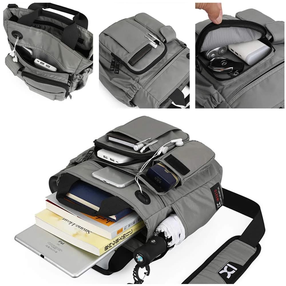 AlwaySky Crossbody Messenger Bag for Men & Women | 30cm x 25cm x 11cm (11.8" x 9.8" x 4.3") - view 6