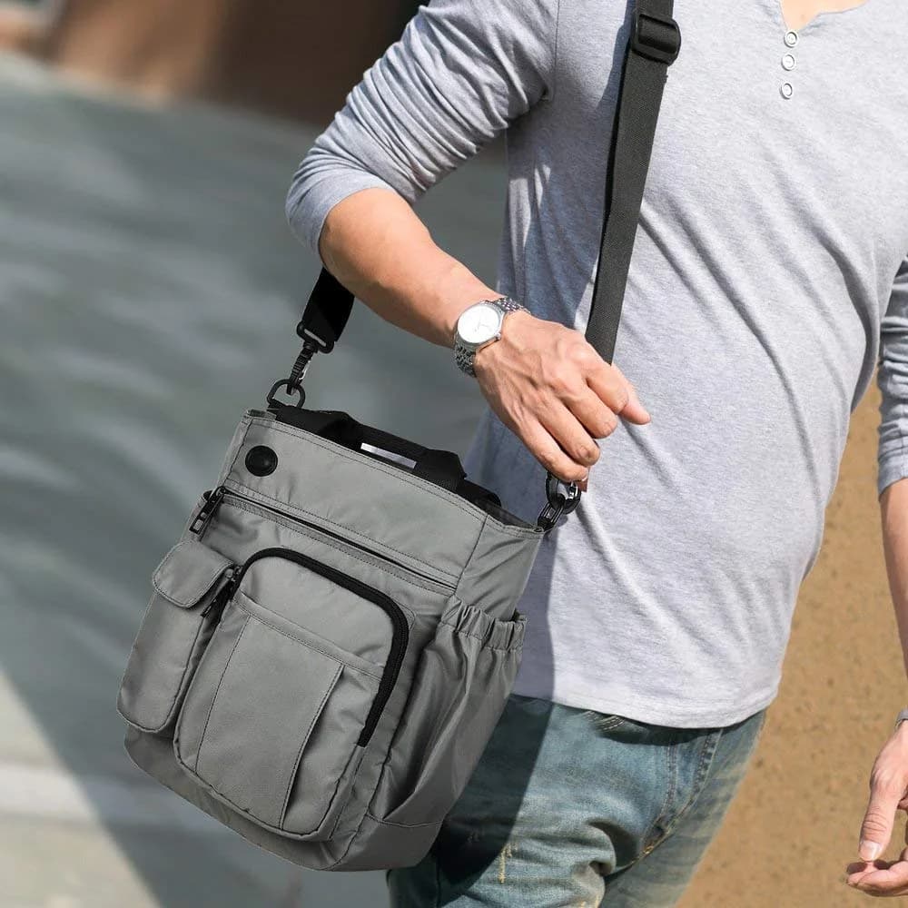 AlwaySky Crossbody Messenger Bag for Men & Women | 30cm x 25cm x 11cm (11.8" x 9.8" x 4.3") - view 3