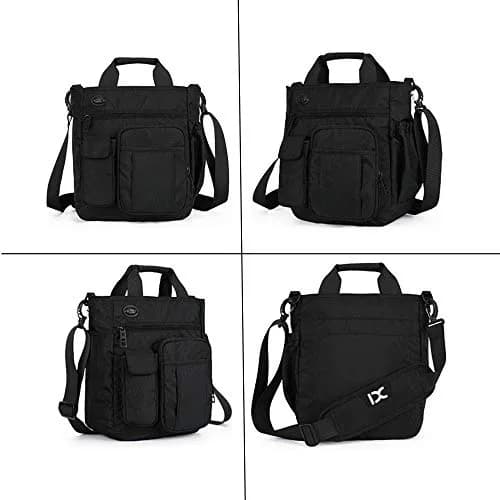 AlwaySky Crossbody Messenger Bag Black | Water-Resistant Nylon for Business, Travel, and Daily Use thumbnail 4