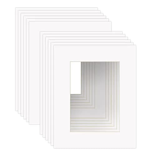 ZBEIVAN 8x10 White Picture Mats with Core Bevel Cut Frame Mattes for 5x7 Pictures Pack of 12 | Perfect for Framing 5x7 Photos thumbnail 1