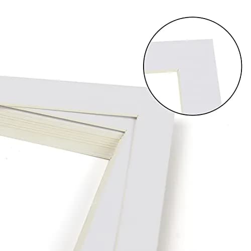 ZBEIVAN 8x10 White Picture Mats with Core Bevel Cut Frame Mattes for 5x7 Pictures Pack of 12 | Perfect for Framing 5x7 Photos thumbnail 4