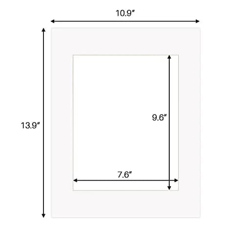 ZBEIVAN 11x14 White Picture Mats with Core Bevel Cut for 8x10 Photos | Pack of 12 thumbnail 2