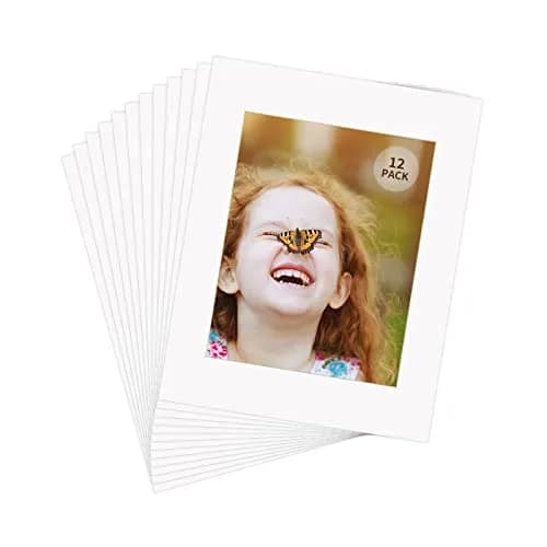 ZBEIVAN 11x14 White Picture Mats with Core Bevel Cut for 8x10 Photos | Pack of 12 thumbnail 3