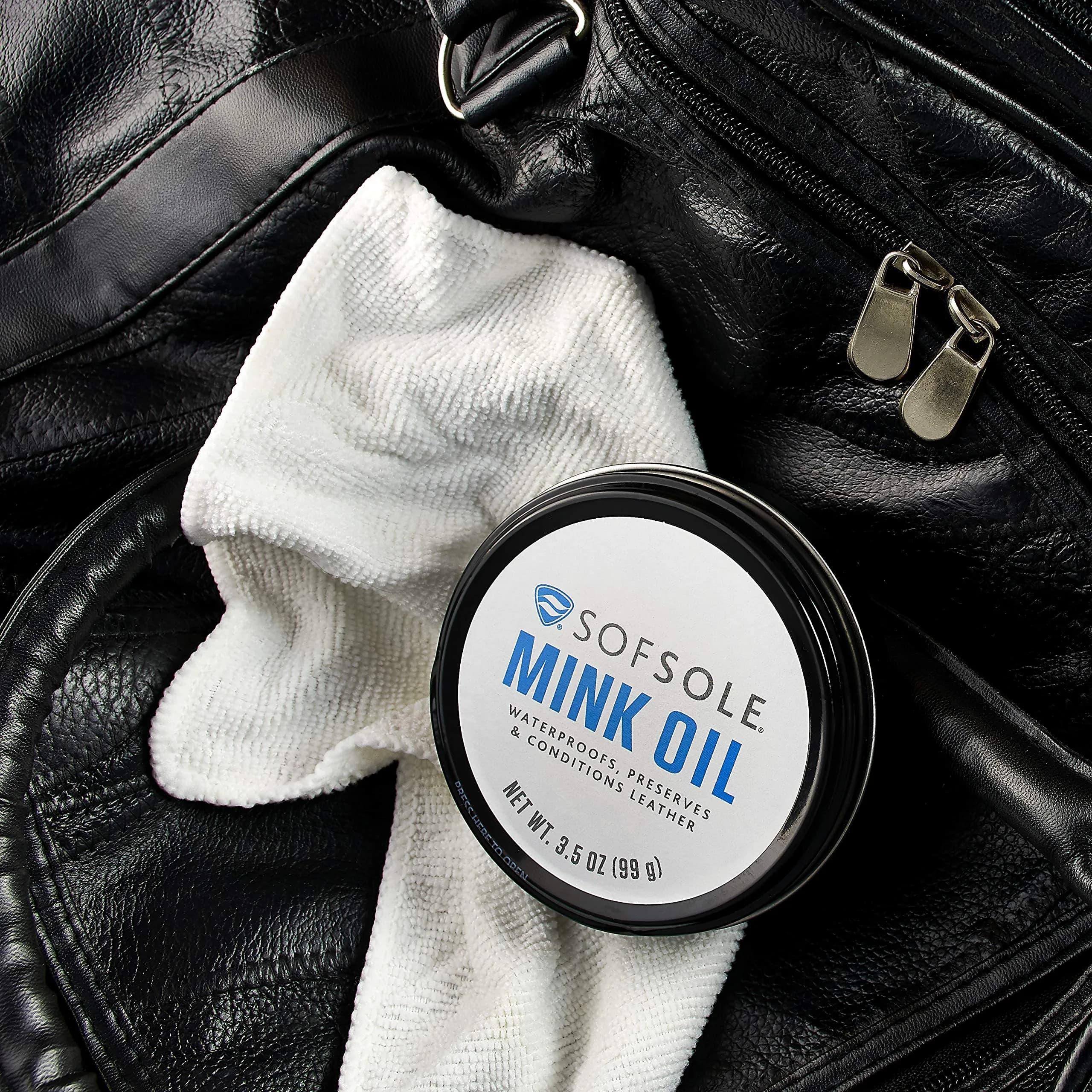 Sof Sole Mink Oil Leather Conditioner & Waterproofing Treatment 10.5 oz (3 x 3.5 oz Tins) | Protects Against Water, Salt & Perspiration Stains - view 6