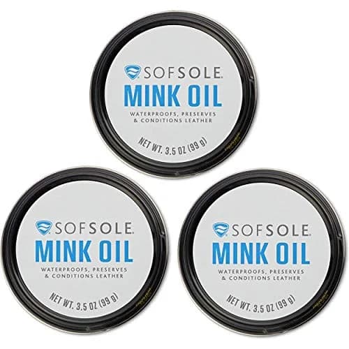 Sof Sole Mink Oil Leather Conditioner & Waterproofing Treatment 10.5 oz (3 x 3.5 oz Tins) | Protects Against Water, Salt & Perspiration Stains thumbnail 1