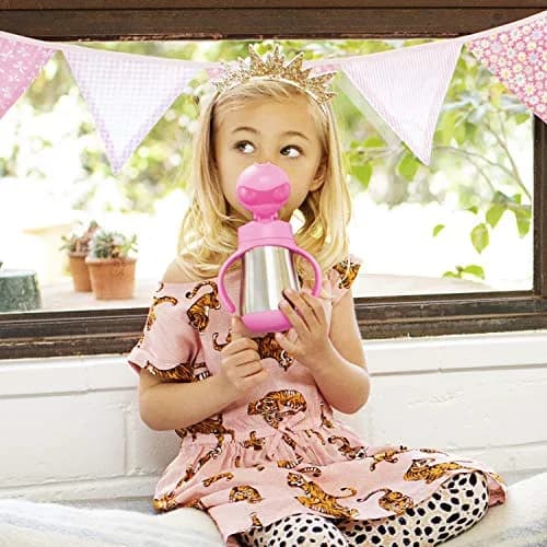 Munchkin Cool Cat Stainless Steel Sippy Cup 237ml (8oz) with Straw | BPA-Free Toddler Cup thumbnail 4