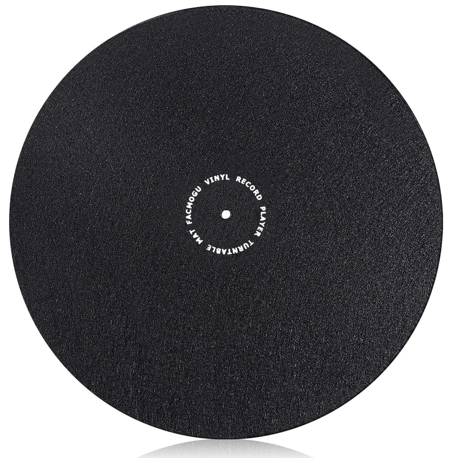 Facmogu 12in Turntable Mat for Record Player, Anti Static Wool Felt Slipmat | Reduce Vibration & Record Bumps