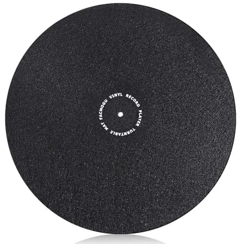 Facmogu 12in Turntable Mat for Record Player, Anti Static Wool Felt Slipmat | Reduce Vibration & Record Bumps thumbnail 1