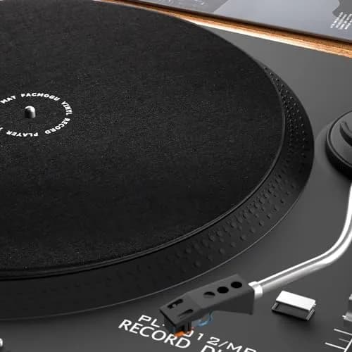 Facmogu 12in Turntable Mat for Record Player, Anti Static Wool Felt Slipmat | Reduce Vibration & Record Bumps thumbnail 5