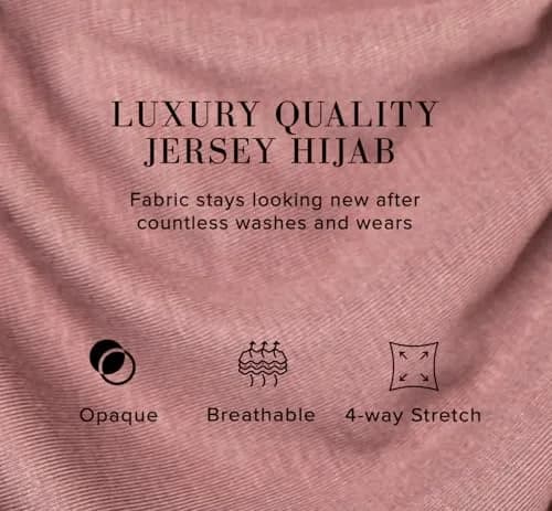 VOILE CHIC Premium Jersey Hijab Scarf for Women - Islamic Head Wrap Sphinx | 95% Viscose, 5% Lycra, 27in x 67in thumbnail 5