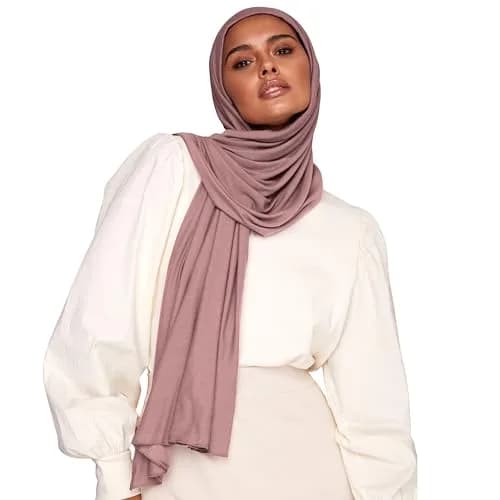 VOILE CHIC Premium Jersey Hijab Scarf for Women - Islamic Head Wrap Sphinx | 95% Viscose, 5% Lycra, 27in x 67in thumbnail 2