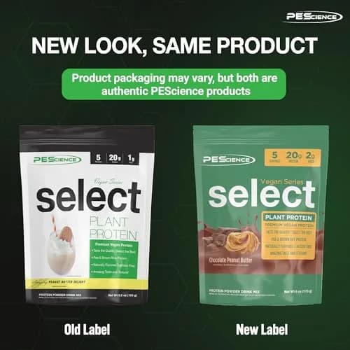 PEScience Select Vegan Protein Powder, Peanut Butter Delight, 5 Servings | Plant-Based, Dairy & Gluten Free, 160g thumbnail 2