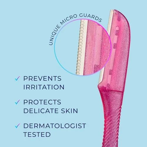 Schick Hydro Silk Touch-Up Dermaplane Razor for Women Face, 9 ct | Multi-purpose Beauty Tool for Eyebrows, Peach Fuzz & Exfoliation thumbnail 6