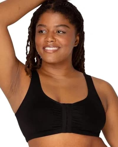 Fruit of the Loom Women's Front Closure Cotton Sports Bra 2-Pack | Medium Impact, Wire-Free, U-Back thumbnail 2