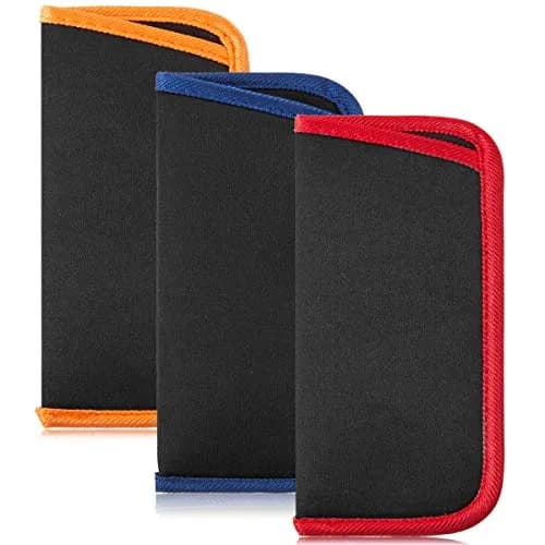 TRIUMPH VISION 3 Pack Reading Glasses Pouch Soft Case Eyeglass Sleeve Slim | Lightweight Neoprene for Small Sunglasses & Reading Glasses thumbnail 1