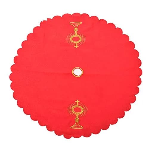 BLESSUME Altar Cloth Chalice Pall Chalice Veil | 45cm Round Polyester Church Altar Linen thumbnail 1