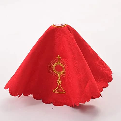 BLESSUME Altar Cloth Chalice Pall Chalice Veil | 45cm Round Polyester Church Altar Linen thumbnail 2