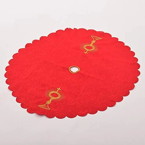 BLESSUME Altar Cloth Chalice Pall Chalice Veil | 45cm Round Polyester Church Altar Linen thumbnail 3