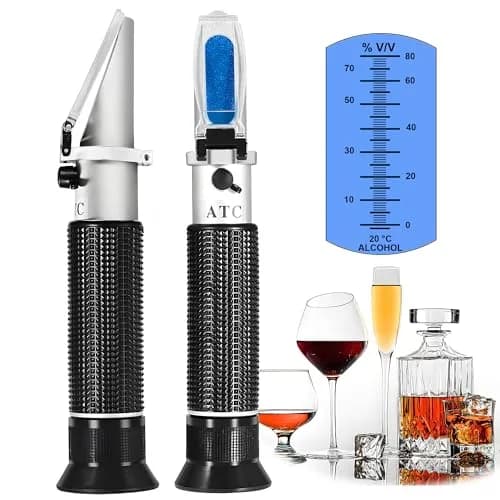 V·RESOURCING Handheld Alcohol Refractometer 0-80% v/v | Measures Spirits, Whiskey, Brandy, Vodka, Tequila thumbnail 1
