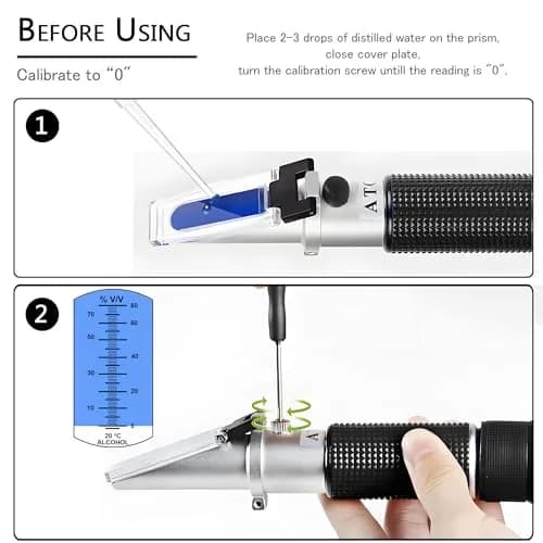 V·RESOURCING Handheld Alcohol Refractometer 0-80% v/v | Measures Spirits, Whiskey, Brandy, Vodka, Tequila thumbnail 4