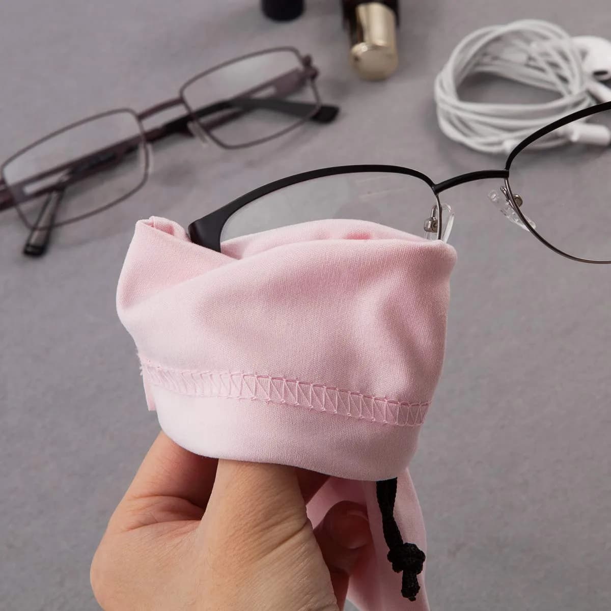 TRIUMPH VISION Soft Eyeglass Case Pouch 17.5cm (6.9 inch) | Protects Glasses from Scratches & Dust - view 5