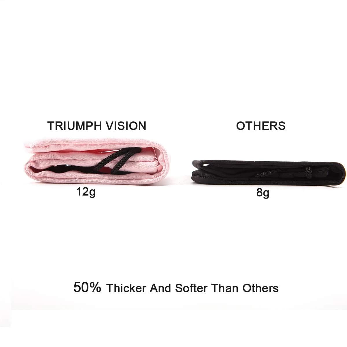 TRIUMPH VISION Soft Eyeglass Case Pouch 17.5cm (6.9 inch) | Protects Glasses from Scratches & Dust - view 2