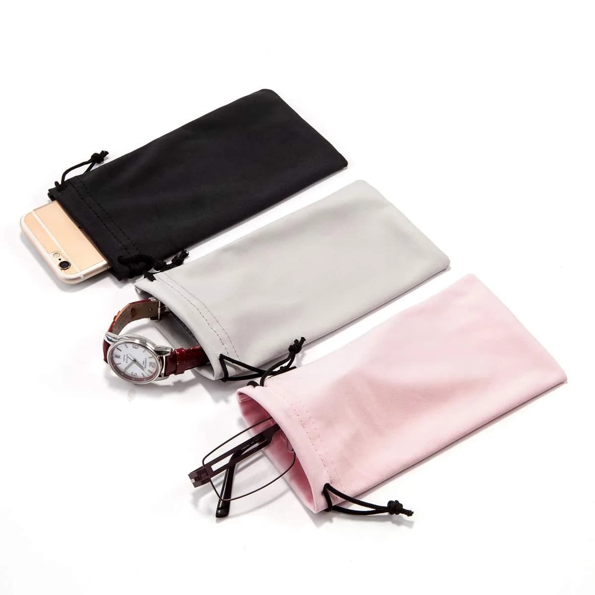TRIUMPH VISION Soft Eyeglass Case 17.5 cm (6.9 inch) | Premium Microfiber Pouch for Glasses & Phones - view 7