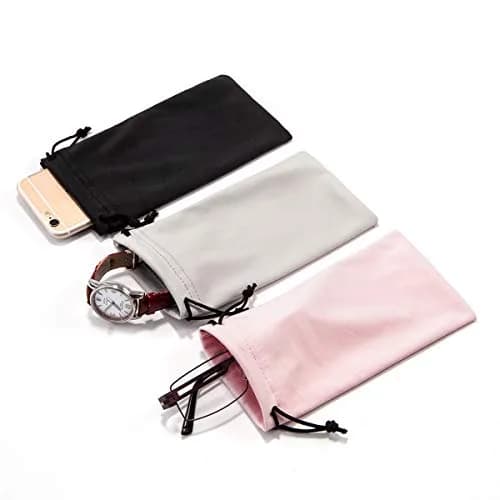 TRIUMPH VISION Soft Eyeglass Case 17.5 cm (6.9 inch) | Premium Microfiber Pouch for Glasses & Phones thumbnail 7