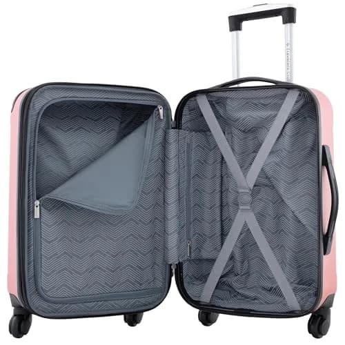 Travelers Club Chicago Hardside Expandable Spinner Luggage, Rose Gold, 22" Carry-On thumbnail 5