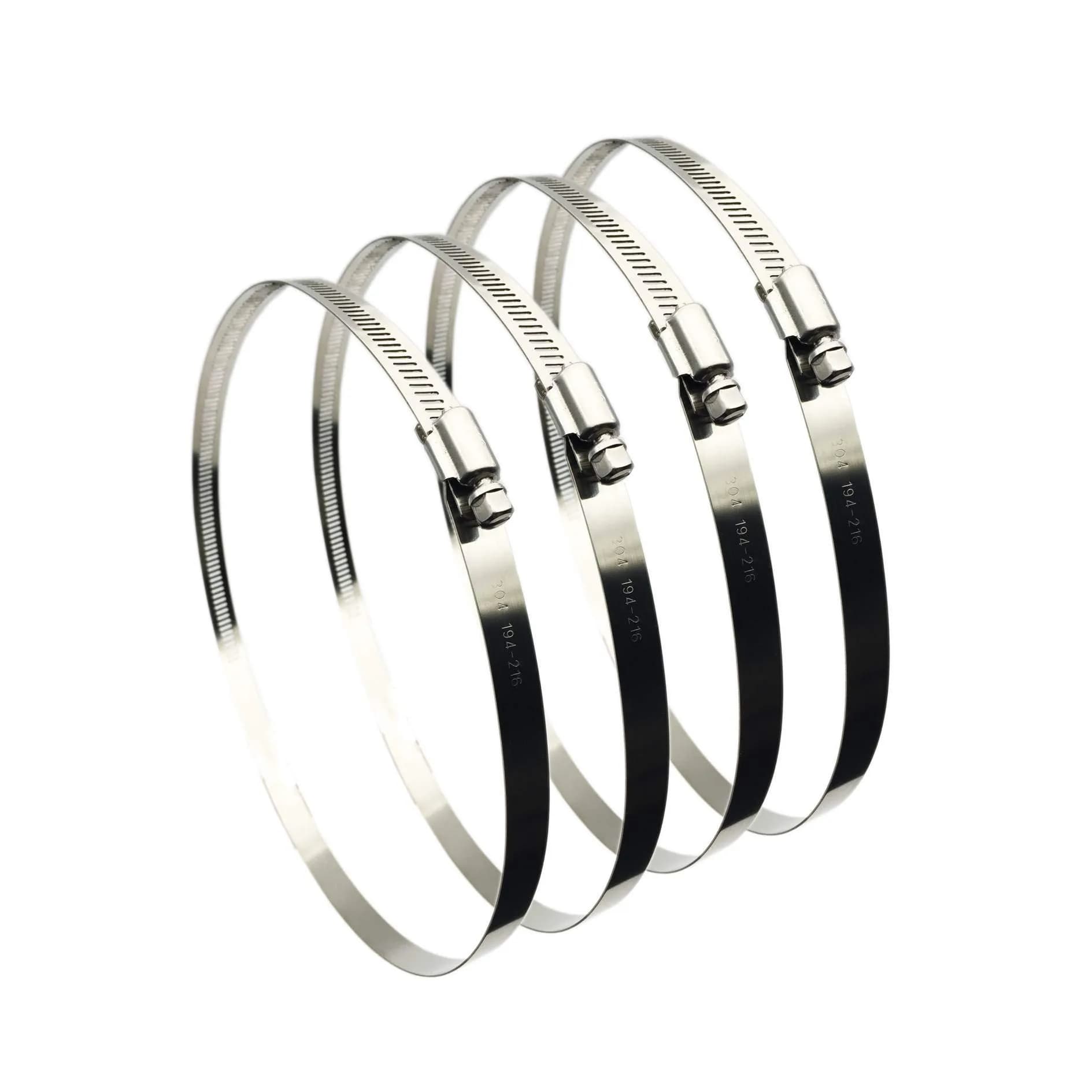EesTeck 8 Inch 304 Stainless Steel Hose Clamp 4-Pack | 203.2mm (8") Diameter thumbnail 1