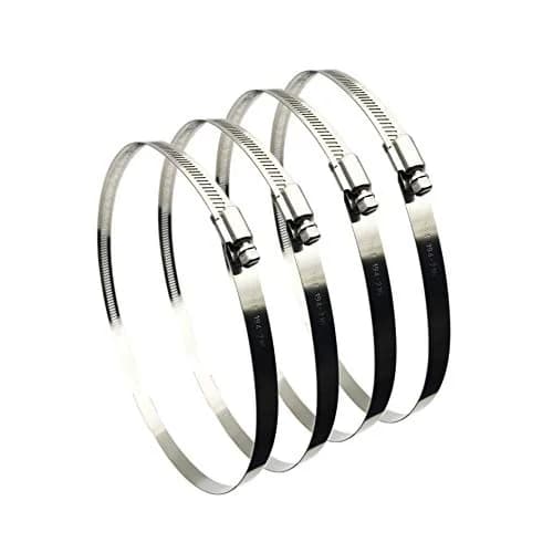 EesTeck 8 Inch 304 Stainless Steel Hose Clamp 4-Pack | 203.2mm (8") Diameter thumbnail 1