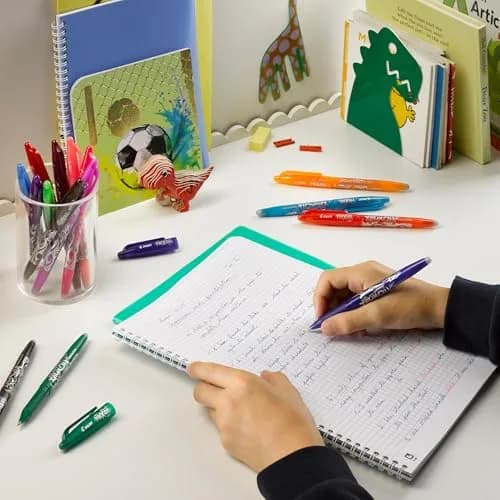 Pilot FriXion Erasable Rollerball Pen 0.7mm Tip - 5 Pens (2 Black, 1 Blue, 1 Red, 1 Green) | Smooth Ink Flow thumbnail 5