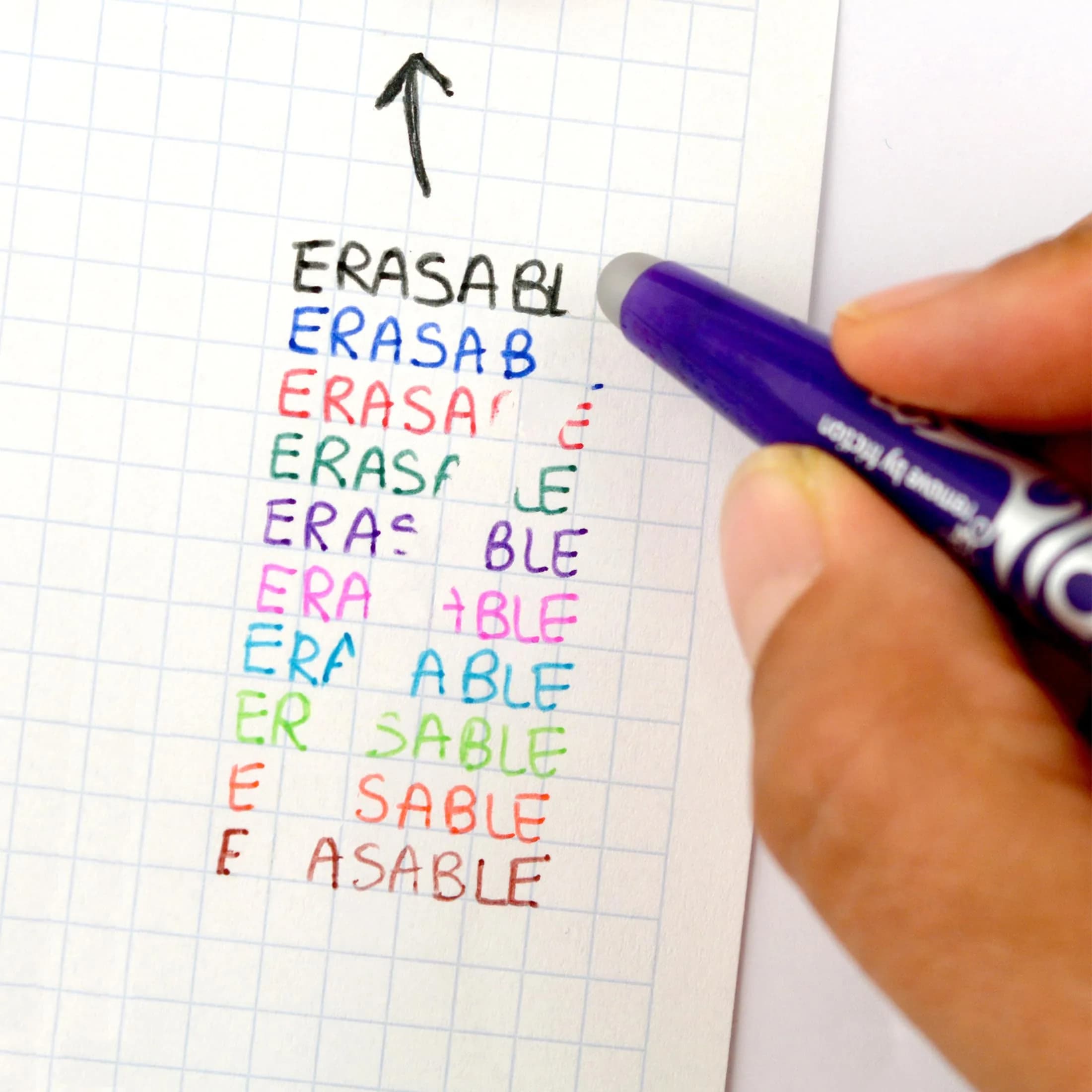 Pilot FriXion Erasable Rollerball Pen 0.7mm Tip - 5 Pens (2 Black, 1 Blue, 1 Red, 1 Green) | Smooth Ink Flow - view 3