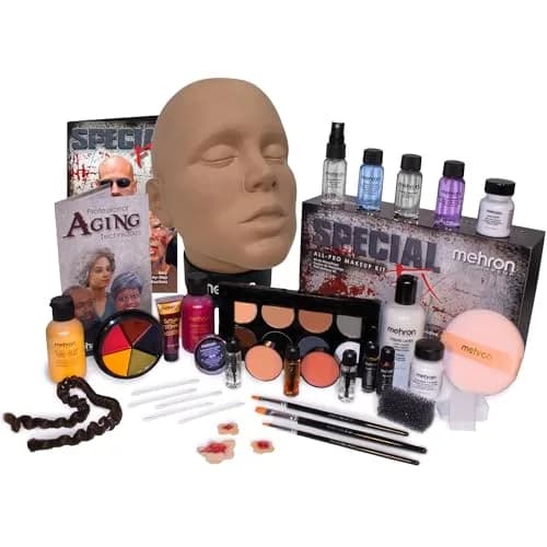 Mehron Makeup Special FX Kit with Practice Head | All-Inclusive SFX Makeup Set for Creators thumbnail 1