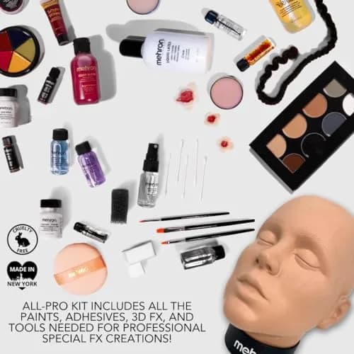 Mehron Makeup Special FX Kit with Practice Head | All-Inclusive SFX Makeup Set for Creators thumbnail 4