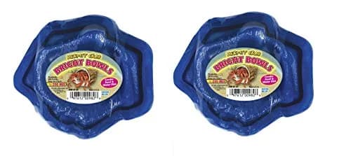 Zoo Med Hermit Crab Bright Bowls Neon Blue | Rust Resistant, 2 Pack, 50 oz | Hand Wash Only thumbnail 1