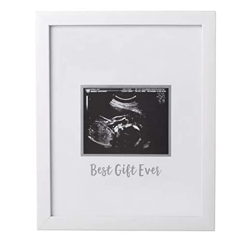 tiny ideas Guest Signature Sonogram Keepsake Frame with Silver Marker & Easel | Holds 4" x 5" Ultrasound Photo thumbnail 2