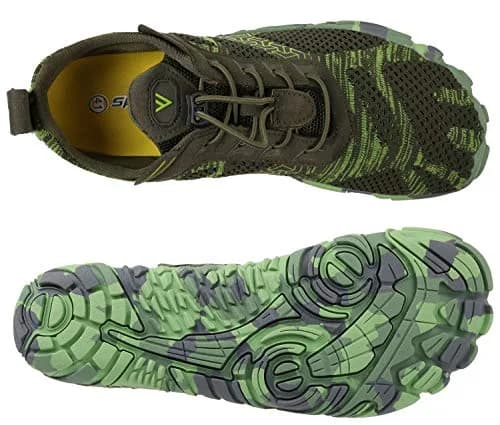 WHITIN Men's Wide Width Trail Running Barefoot Shoes W20 Green 11 | Zero Drop, Vegan, Minimalist Design thumbnail 6