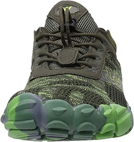 WHITIN Men's Wide Toe Box Trail Running Minimalist Shoes, Green, 9 | Zero Drop, Vegan, Natural Comfort thumbnail 2