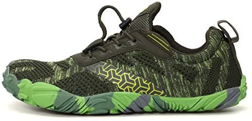 WHITIN Men's Wide Toe Box Trail Running Minimalist Shoes, Green, 9 | Zero Drop, Vegan, Natural Comfort thumbnail 3
