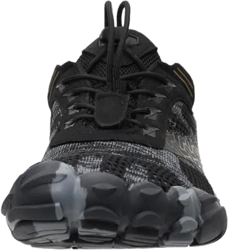 WHITIN Men's Trail Running Minimalist Barefoot Shoes, Black, 12.5 | Zero Drop, Vegan thumbnail 2