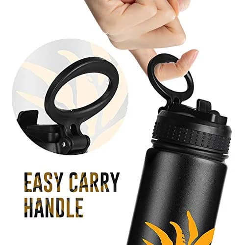 Life's Easy Stainless Steel Insulated Water Bottle 18 oz | Hot & Cold Drinks, Slip-Free Grip thumbnail 7