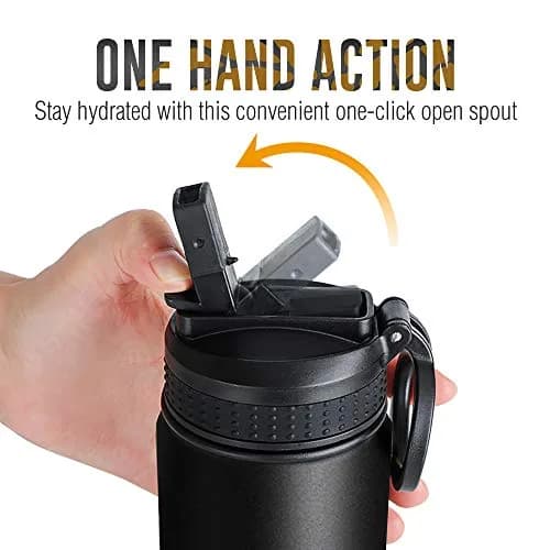 Life's Easy Stainless Steel Insulated Water Bottle 18 oz | Hot & Cold Drinks, Slip-Free Grip thumbnail 4