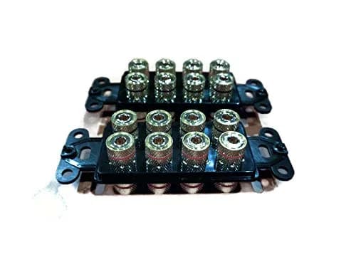HdtvHookup Black Speaker Wall Plate 16 Post for 8 Speakers | Color Coded for Home Theater Dolby Audio thumbnail 7