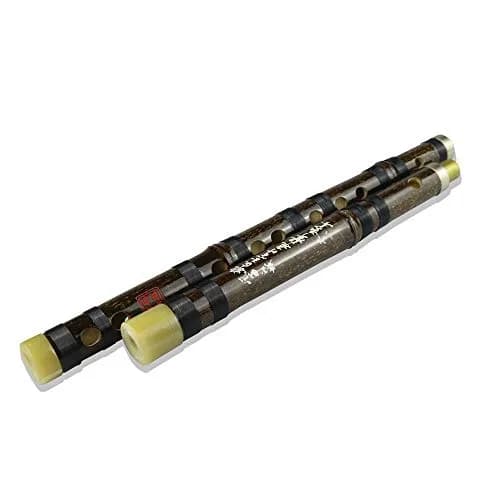 PHYSKOW Black Bamboo Dizi Flute in G Key | 66 cm (26 in) with Accessories thumbnail 4