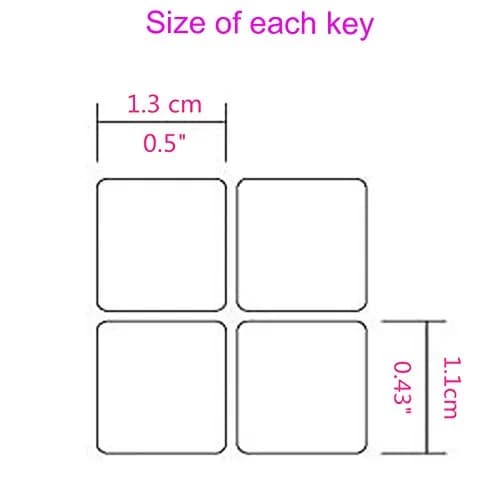 UHamn Hebrew Keyboard Sticker with White Lettering on Black Background for Universal Computer, Laptop, Notebook Keyboard (2-Pack) thumbnail 3