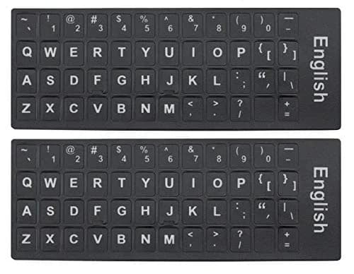 UHamn English Letters Keyboard Sticker 2-Pack | Universal Laptop & Desktop Key Skin thumbnail 1