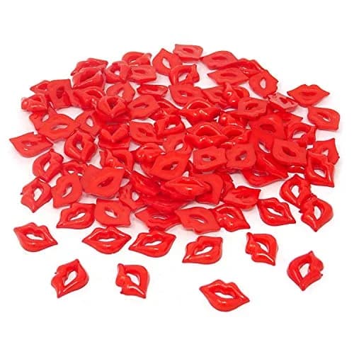 Honbay 100PCS DIY Lip Charm Accessories Acrylic Flatback Red 2x1.5cm | Perfect for Arts & Jewelry thumbnail 6